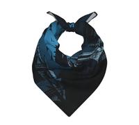 CNTDBU Castle Bat - Sciarpa quadrata in raso, 55 x 56 cm, morbida bandana per capelli da donna e uomo, sciarpa leggera per il collo da viaggio