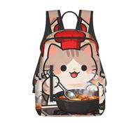 CNTDBU Cat Chef Cooking - Zaino casual leggero, grande capacità