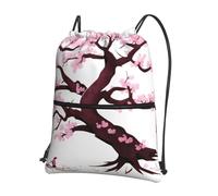 CNTDBU Cherry Blossoms Tree - Zaino con coulisse e cerniera, impermeabile, leggero, per palestra, sport, viaggi, escursioni