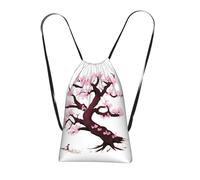 CNTDBU Cherry Blossoms Tree - Zaino pieghevole con coulisse, leggero, ripiegabile, riutilizzabile, per viaggi, zaino compatto per campeggio, palestra