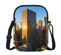 CNTDBU City Patten - Piccola borsa a tracolla leggera con cerniera, da donna, impermeabile, casual, per telefono da viaggio