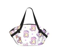 CNTDBU Coperta da picnic 2 in 1 per pigiama party, pieghevole, impermeabile, tappetino rotondo per spiaggia, parco, borsa da campeggio portatile con tasche portaoggetti per avventure all'aperto