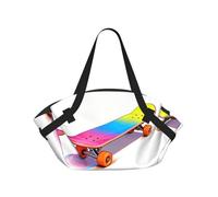 CNTDBU Coperta da picnic colorata 2 in 1, pieghevole, impermeabile, tappetino rotondo per spiaggia, parco, borsa da campeggio portatile con tasche portaoggetti per avventure all'aperto