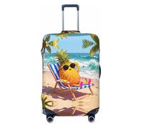 CNTDBU Copertura elastica per valigie con ananas, protezione per bagagli da viaggio, resistente ai graffi, adatta alla maggior parte delle valigie, Nero , L, boemo