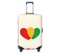 CNTDBU Copertura elastica per valigie con bandiera dell'Italia e cuore, protezione per bagagli da viaggio, resistente ai graffi, adatta alla maggior parte delle valigie, Nero , L, boemo