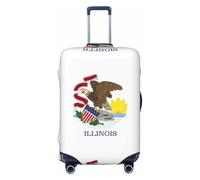CNTDBU Copertura elastica per valigie con bandiera dello stato dell'Illinois, protezione per bagagli da viaggio, resistente ai graffi, adatta alla maggior parte delle valigie, Nero , L, boemo