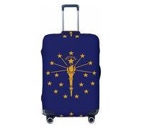 CNTDBU Copertura elastica per valigie con bandiera dello stato dell'Indiana, protezione per bagagli da viaggio, resistente ai graffi, adatta alla maggior parte delle valigie, Nero , M, boemo