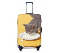 CNTDBU Copertura elastica per valigie con piattino per latte di gatto, protezione per bagagli da viaggio, resistente ai graffi, adatta alla maggior parte delle valigie, Nero , S, boemo