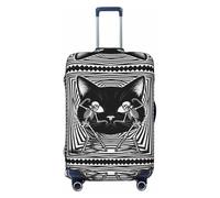CNTDBU Copertura elastica per valigie con pittura illusione-protezione per bagagli da viaggio, resistente ai graffi, adatta alla maggior parte delle valigie, Nero , L, boemo