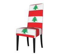 CNTDBU Coprisedia con bandiera del Libano, lavabile, elasticizzato, protegge da fuoriuscite e macchie, si adatta alla maggior parte delle sedie