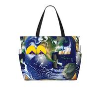 CNTDBU Cosmic Earth - Borsa da viaggio da spiaggia di grande capacità, impermeabile, con 7 tasche, borsa oversize per palestra e campeggio, leggera e pieghevole