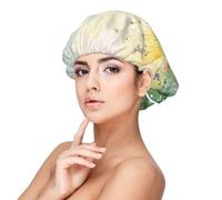 CNTDBU Cuffia da notte da donna in raso ad acquerello, a doppio strato, in morbida seta, regolabile, protezione per capelli lunghi e ricci