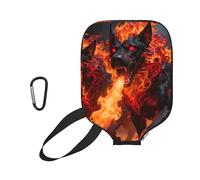 CNTDBU Custodia a tre teste per pickleball, custodia in neoprene con tasca in rete, moschettone per borsa da palestra