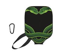 CNTDBU Custodia per pagaia da pickleball a forma di cuore serpente in neoprene con tasca in rete, moschettone per borsa da palestra