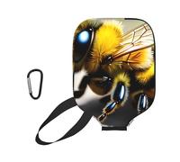 CNTDBU Custodia per pagaia in neoprene con tasca a rete, moschettone per borsa da palestra con piccola ape