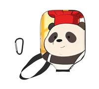 CNTDBU Custodia per pagaia in neoprene con tasca in rete, moschettone per borsa da palestra con panda pompiere