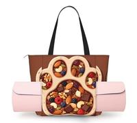CNTDBU Cute Bear Paw - Borsa da yoga da donna, grande borsa da palestra con supporto per tappetino da yoga, borsa a tracolla leggera per allenamento, viaggi, spiaggia
