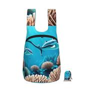 CNTDBU Deep Sea Whales, zaino pieghevole da 16 l, leggero, da viaggio, impermeabile, con cerniera, per uomo e donna