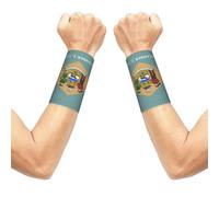 CNTDBU Delaware State Flag - Manicotto da polso traspirante, a compressione, per palestra, fascia elastica da polso per fitness, confezione da 2