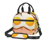 CNTDBU Divertente borsa termica per il pranzo con maschera per gli occhi, borsa termica per cibo da lavoro, con tracolla regolabile, refrigeratore a tenuta stagna per l'uso quotidiano