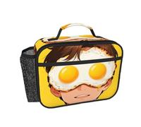 CNTDBU Divertente borsa termica per il pranzo con maschera per gli occhi, per uomini e donne, borsa termica per lavoro, ufficio, contenitore per il pranzo a tenuta stagna con tasca in rete per