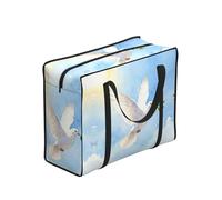 CNTDBU Dove Olive Branch, borsa per la spesa resistente, impermeabile, riutilizzabile, con cerniera, borsa pieghevole per viaggi, picnic