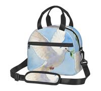CNTDBU Dove Olive Branch - Borsa termica per il pranzo con tracolla regolabile, a prova di perdite, per uso quotidiano