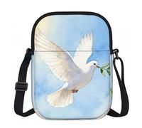 CNTDBU Dove Olive Branch, piccola borsa a tracolla leggera con cerniera, da donna, impermeabile, casual, per telefono da viaggio