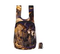 CNTDBU Dragon Castle Sky - Zaino pieghevole da 16 l, leggero, per viaggi, impermeabile, con cerniera, per uomo e donna
