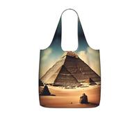 CNTDBU Dreaming of the Pyramids of Khufu Borsa per la spesa pieghevole, leggera, riutilizzabile, per generi alimentari, zaino da viaggio con coulisse, per lavoro e palestra