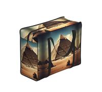 CNTDBU Dreaming Of The Pyramids of Khufu - Borsa per la spesa resistente, impermeabile, riutilizzabile, con cerniera, borsa pieghevole per viaggi, picnic