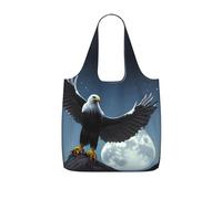 CNTDBU Eagle under the stars - Borsa per la spesa, leggera, riutilizzabile, per generi alimentari, zaino da viaggio con coulisse, per lavoro e palestra