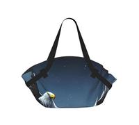 CNTDBU Eagle under the stars - Coperta da picnic 2 in 1, pieghevole, impermeabile, tappetino rotondo per spiaggia, parco, borsa da campeggio portatile con tasche portaoggetti per avventure all'aperto