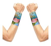 CNTDBU Fenicotteri nella foresta manica polso 2 pack traspirante compressione supporto per palestra fascia elastica polso per fitness