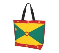 CNTDBU Flag of Grenada - Borsa larga da donna, leggera, impermeabile, riutilizzabile, con tasca interna, per lavoro, viaggi