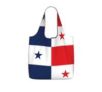 CNTDBU Flag of Panama, borsa per la spesa pieghevole, leggera, riutilizzabile, per generi alimentari, zaino da viaggio da 25 l, con coulisse, per lavoro e palestra