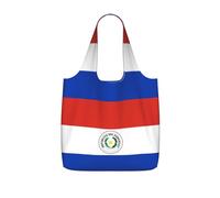 CNTDBU Flag of Paraguay Borsa per la spesa ripiegabile leggera e riutilizzabile per generi alimentari, zaino da viaggio da 25 litri con coulisse per lavoro palestra