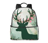 CNTDBU Flower Crown - Zaino da viaggio leggero con custodia per laptop