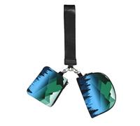 CNTDBU Foreste e montagne da polso portachiavi portafoglio per donna-piccola borsa da polso per chiavi carte, confezione da 2 sacchetti con cerniera per corsa, palestra, viaggi, sport all'aria aperta