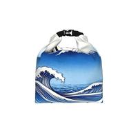 CNTDBU Fuji Wave Ocean - Borsa termica per il pranzo con chiusura a rotolo, con dimensioni regolabili, a prova di perdite, per uso quotidiano