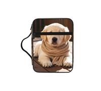 CNTDBU Golden Retriever - Borsa per studio biblico con manici, organizer impermeabile per viaggi in chiesa, portapenne, tasca per tablet, diario