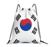 CNTDBU Grande borsa a sacco con bandiera della Repubblica di Corea, zaino impermeabile leggero per sport in palestra, zaino casual con coulisse per viaggi escursionismo