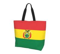 CNTDBU Grande borsa per la spesa con bandiera della Bolivia da donna, leggera, resistente all'acqua, per lavoro, viaggi, uso quotidiano