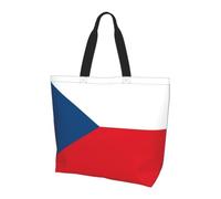 CNTDBU Grande borsa per la spesa con bandiera della Repubblica Ceca da donna, leggera, resistente all'acqua, per lavoro, viaggi, uso quotidiano
