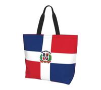 CNTDBU Grande borsa per la spesa con bandiera della Repubblica Dominicana, da donna, leggera, resistente all'acqua, per lavoro, viaggi, uso quotidiano