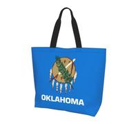 CNTDBU Grande borsa per la spesa da donna con bandiera dello stato dell'Oklahoma, leggera, resistente all'acqua, per lavoro, viaggi, uso quotidiano