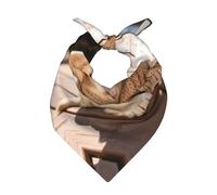 CNTDBU Graziosa bandana in seta per cani, 52 x 56 cm, sciarpa quadrata multifunzionale per donne e uomini, sciarpa per avvolgere i capelli