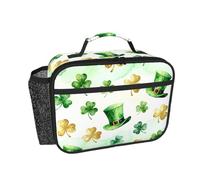 CNTDBU Green Grass Borsa termica per il pranzo per uomini e donne, borsa termica per lavoro, ufficio, contenitore per il pranzo a tenuta stagna con tasca in rete per alimenti