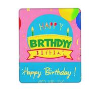 CNTDBU Happy Birthday - Tappetino per mouse con base in gomma con bordo cucito, antiscivolo, per ufficio, gioco, superficie in tessuto liscio, verticale multipla
