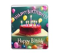 CNTDBU Happy Birthday - Tappetino per mouse con bella base in gomma con bordo cucito, antiscivolo, per ufficio, gioco, superficie in tessuto liscio, verticale multipla
